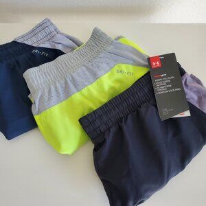 (Set of 3) Nike Under Armour Women's Running Shorts Bundle